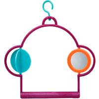 Игрушка Качели с зеркалом и вертушкой для птиц 15*15см АВ105