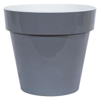 Кашпо Порто 2,4л серый шелк с вставкой 17,5*16см /8шт/ДТ