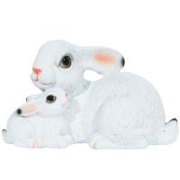 Зайчиха с зайчонком (белый) L16W10H10  718250/F842