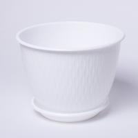 Цветочный горшок Корсика 2,4л белый с поддоном 5PL0295 Цветочный горшок Корсика 2,4л белый с поддоном 5PL0295