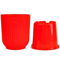 Кашпо Эйва VipSet 2,4л коралловый с дренаж вставкой фитильн.полив /12шт/ЭД