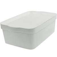 Ящик д/хранения 6л Keeplex Happy с крышкой серое перышко LA5124 /10шт/ПР