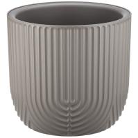 Кашпо РАМОНА D280 7,8л французский серый с вставкой М3263 /1шт/М-пласт