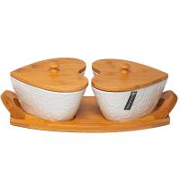 Набор банок 550мл Роза (2шт) на подставке 193-48017 /18шт/PSF