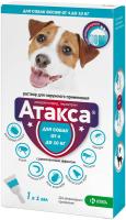 Капли Атакса  д/собак от 4 до10кг п/блох и клещей №1 1пип*1мл