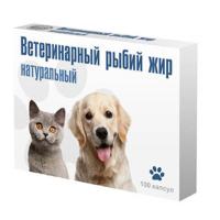Рыбий жир для кошек и собак с Омега-3 ВАКА капсулы /21677 Рыбий жир для кошек и собак с Омега-3 ВАКА капсулы /21677