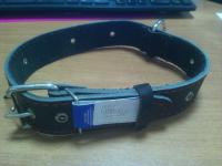 Ошейник кожа 35мм 1слойный безразмерный 63-65см/40991