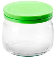 Банка стеклянная 420мл Чешни с крышкой зеленой 43002SLB /12шт/Pasabahce