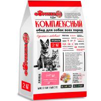 Собаки ZooRing Формула 365 Комплексный обед телятина,индейка,рис д/взр.круп. пород 2кг/5шт/520745 ЧЗ