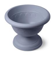 Вазон на ножке низкий 2л Колывань серый С144