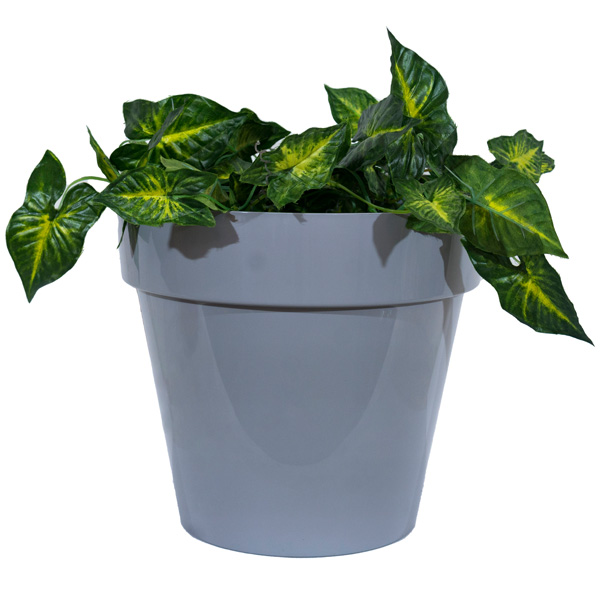 Кашпо Порто 15л серый шелк с дренаж. вставкой /5шт/ДТ 