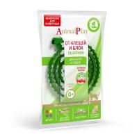 Ошейник Энимал Плей БИО для кошек и котят против блох и против клещей зеленый 38см Ошейник Энимал Плей БИО для кошек и котят против блох и против клещей зеленый 38см