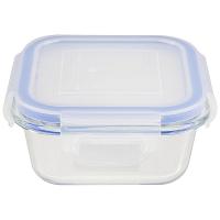 Контейнер Cristallino 0,5л жаропр стекла с крышкой с заж.пласт/12шт/003125/Mallony