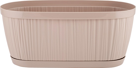Кашпо Барселона 275*145мм 2,7л овал молочный шоколад с прик. под. IG6233 /18шт/ПР
