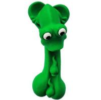 Игрушка с Лягушка зеленая на косточке каучуковая 18см/C6487/ЗР