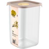 Емкость д/сыпуч. 1,2л Sugar&Spice квадрат. латте с гибкой крышкой SE1685