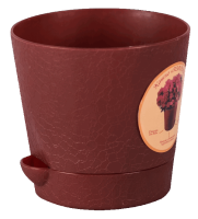 Кашпо Азалия 2,8л с прикрепленным поддоном коричневый