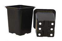 Горшок для рассады 0,19л черный квадратный 7*7*6,5см