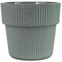 Кашпо Алемар VipSet 8,2л серый с дренаж вставкой /4шт/ЭД