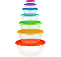 Набор мисок Радуга из 7шт Микс  М1310 /9шт/М-пласт 
