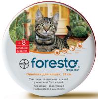 Ошейник против блох и клещей Форесто для кошек 8 месяцев защиты 38см Ошейник против блох и клещей Форесто для кошек 8 месяцев защиты 38см