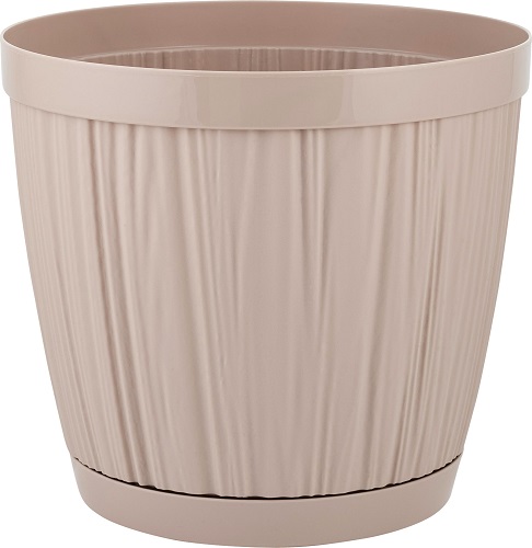 Кашпо Барселона D240 6,5л молочный шоколад с прик. под. IG6231 /6шт/ПР