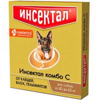 Капли Инсектал Комбо от внешн. и внутр. паразитов д/собак 40-60кг/42шт/N207/Экопром Капли Инсектал Комбо от внешн. и внутр. паразитов д/собак 40-60кг/42шт/N207/Экопром