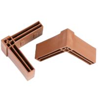 Угловое соединение д/секции забора шоколадный