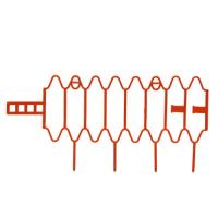 Опора для растений Волна 30*18см (10шт) оранжевый Опора для растений Волна 30*18см (10шт) оранжевый