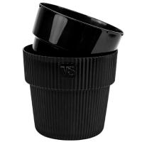 Кашпо Алемар VipSet 8,2л черный с дренаж вставкой /4шт/ЭД