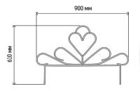 Забор металлический "Лилия" 4,5м комп-т (5секций*61*90см)