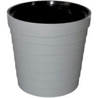 Кашпо Дюна 11л серый с вставкой 02097 /5шт/Милих