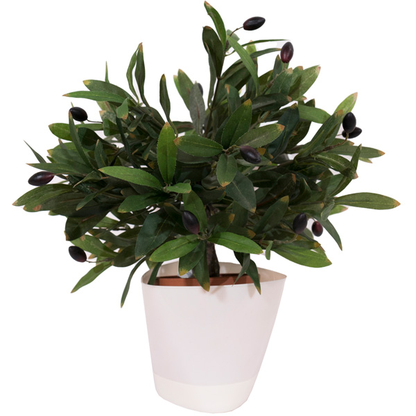 Кашпо Элеганс 1л молочный с прик. под. /20шт/Рад