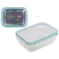 Контейнер DIAFANO 1,5л жаропр стекла с крышкой с заж.пласт 005473/12шт/Mallony