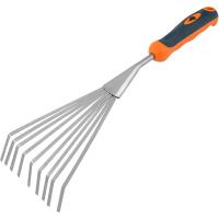 Грабельки садовые LE-02 сталь ручка термопласт. резина 104999 /25шт/ Leonord