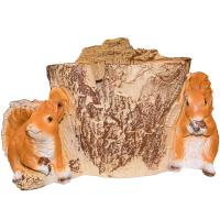 Пень-кашпо с белками 31*62 Пень-кашпо с белками 31*62