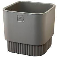 Кашпо Бостон VipSet 2,7л шоколадный кватрат с дренаж вставкой /10шт/ЭД