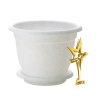 Цветочный горшок Борнео 25,8 мрамор с поддоном ING42043FМР