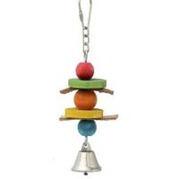 Игрушка для птиц Три деревянных шарика с колокольчиком