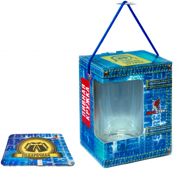 Кружка для пива Пивной Поэзия 500мл в коробке/1008/1-Д 