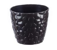 Кашпо КАМНИ 8л коричневый ротанг М3171