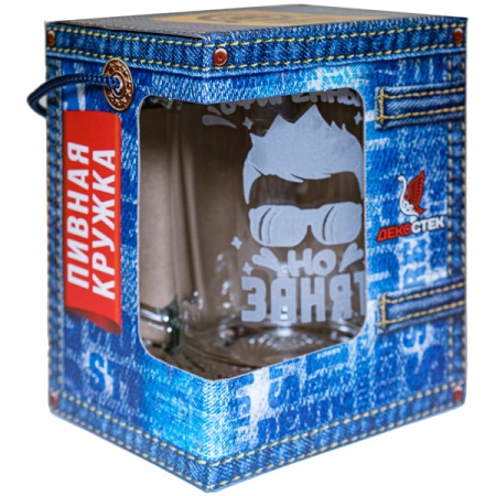 Кружка д/пива Офигенный 500мл в коробке /1008/1-Г /6шт/ДК