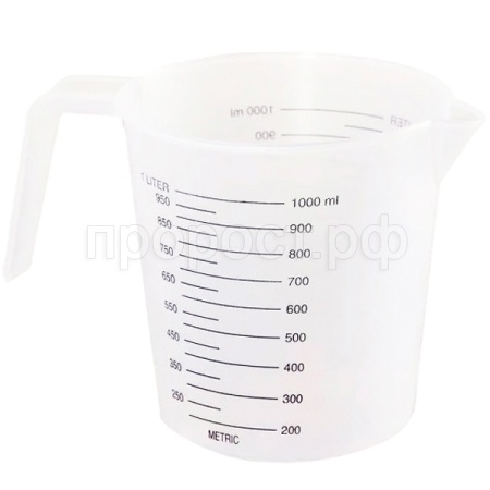 Кружка мерная 1л прозрачный 09002 /60шт/Арз