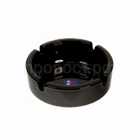 Пепельница черная 10.7см 12643 /24шт/ATTRIBUTE