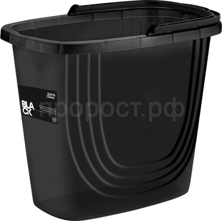 Ведро 10л МОП Spin&Clean прямоуг. черный SC1117 /10шт/ПР