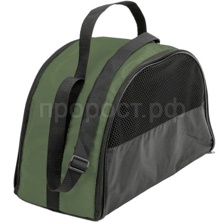 Сумка переноска ЧИП Конверт-Полукруг №1 расклад.с карм.и ремн. 40*20*27см зеленая/9056зел/Дарэлл