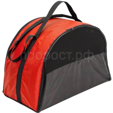 Сумка переноска ЧИП Конверт-Полукруг №4 раскладная с карманом и ремнем51*28*34см красная/9059/Дарэлл