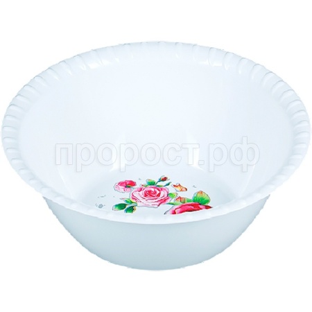 Миска 4л Смак круглая белый 03070 /20шт/Арз