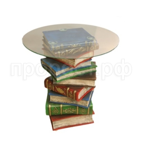 Стол журнальный Книги(акрил)H52D47см(2 части-основание,столешница)713308/PP013