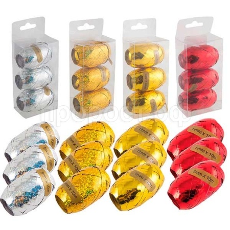 Набор лент для упаковки подарков SYH-3719114 3шт 5мм*10м  